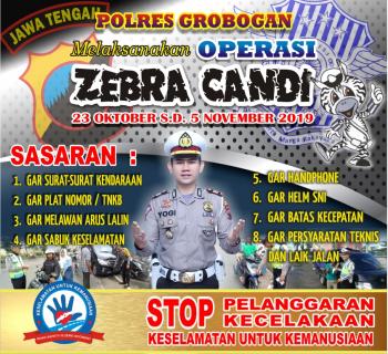 8 Sasaran target Operasi Zebra Candi 2019 